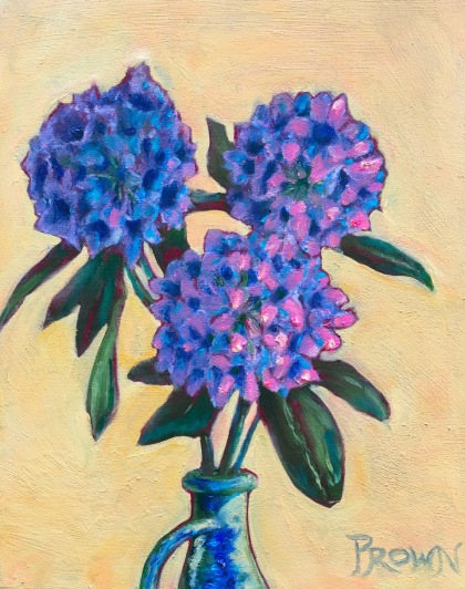 Pete Prown - Rhododendrons (oil, 16x20)